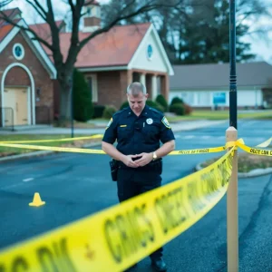 Police scene of a drug investigation in Jacksonville