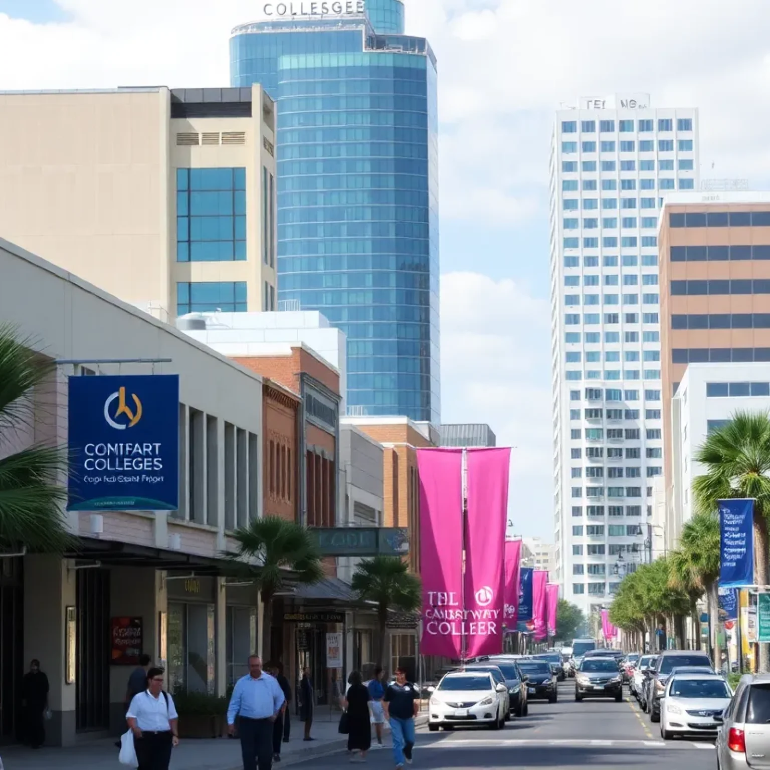 Professionals in Jacksonville with graduate degrees engaged in work.