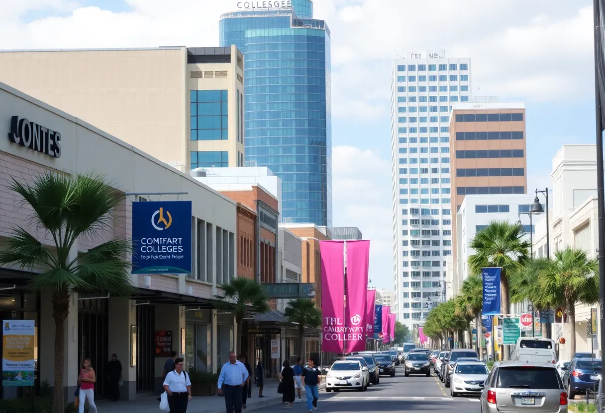 Professionals in Jacksonville with graduate degrees engaged in work.