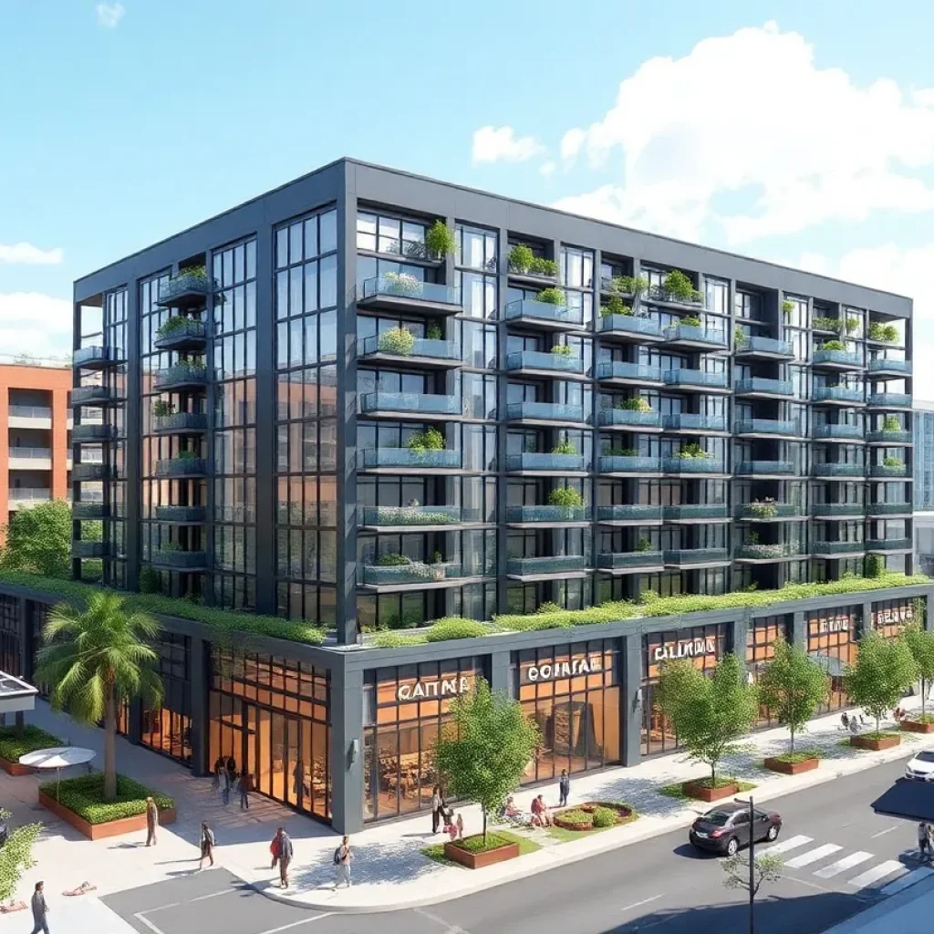 Architectural rendering of Jacksonville's Pearl Square development.