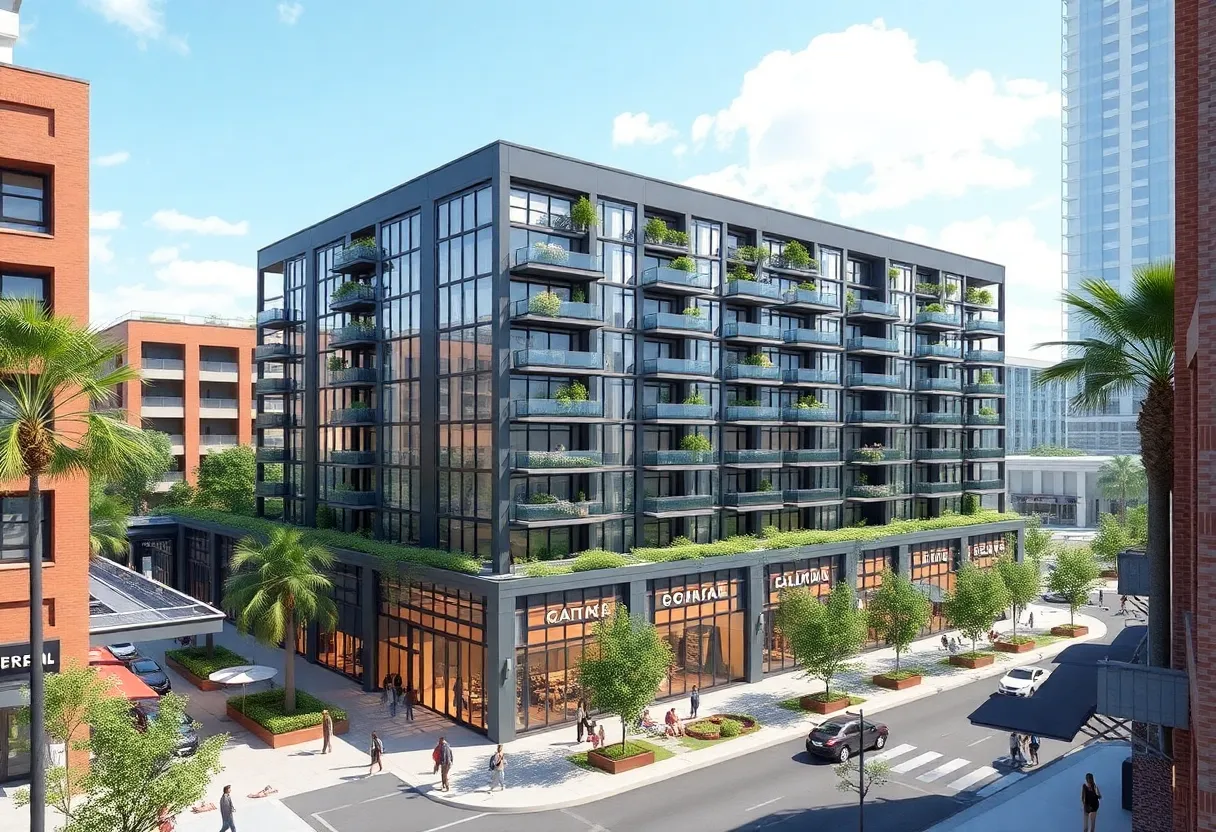 Architectural rendering of Jacksonville's Pearl Square development.