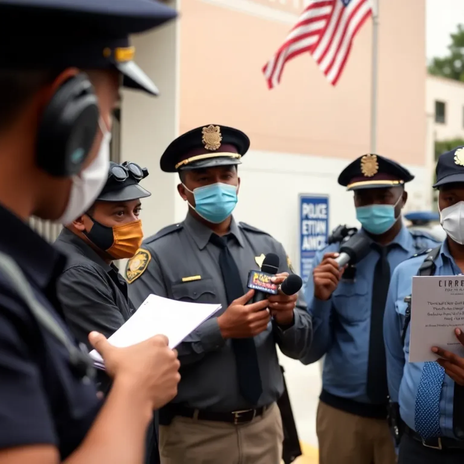 Visual representation of investigative journalism focusing on police corruption