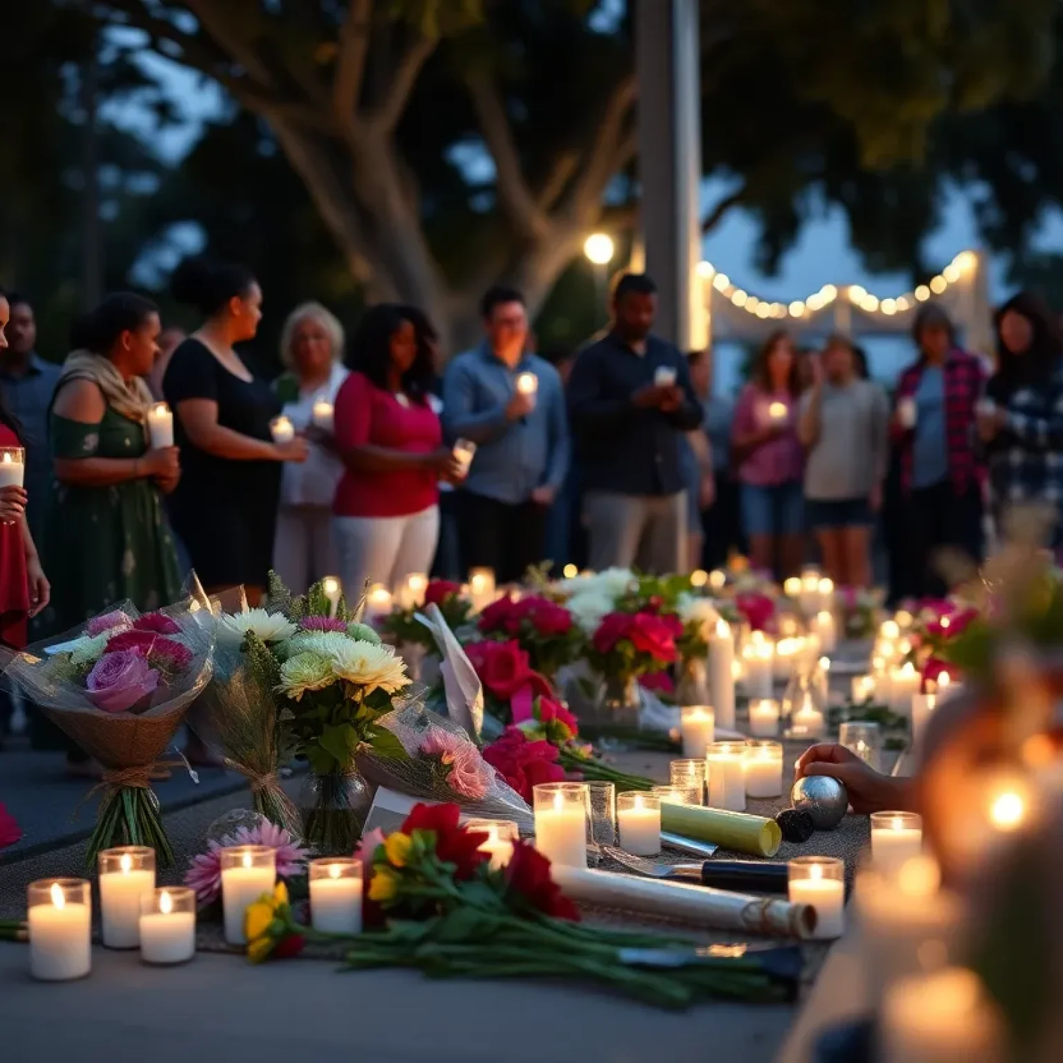 Community memorial for a shooting victim in Jacksonville