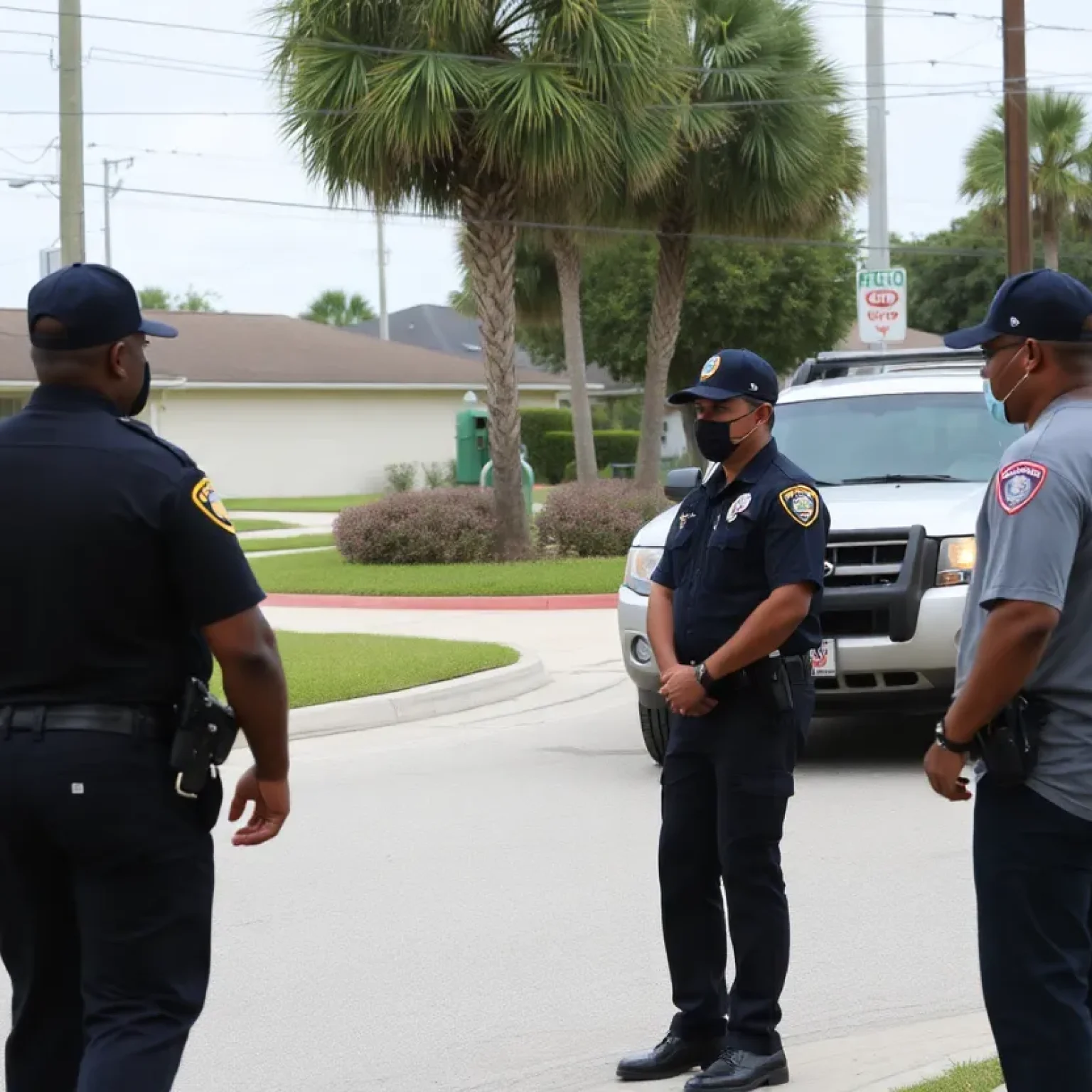 Police presence in a Jacksonville restaurant parking lot after a shooting incident.
