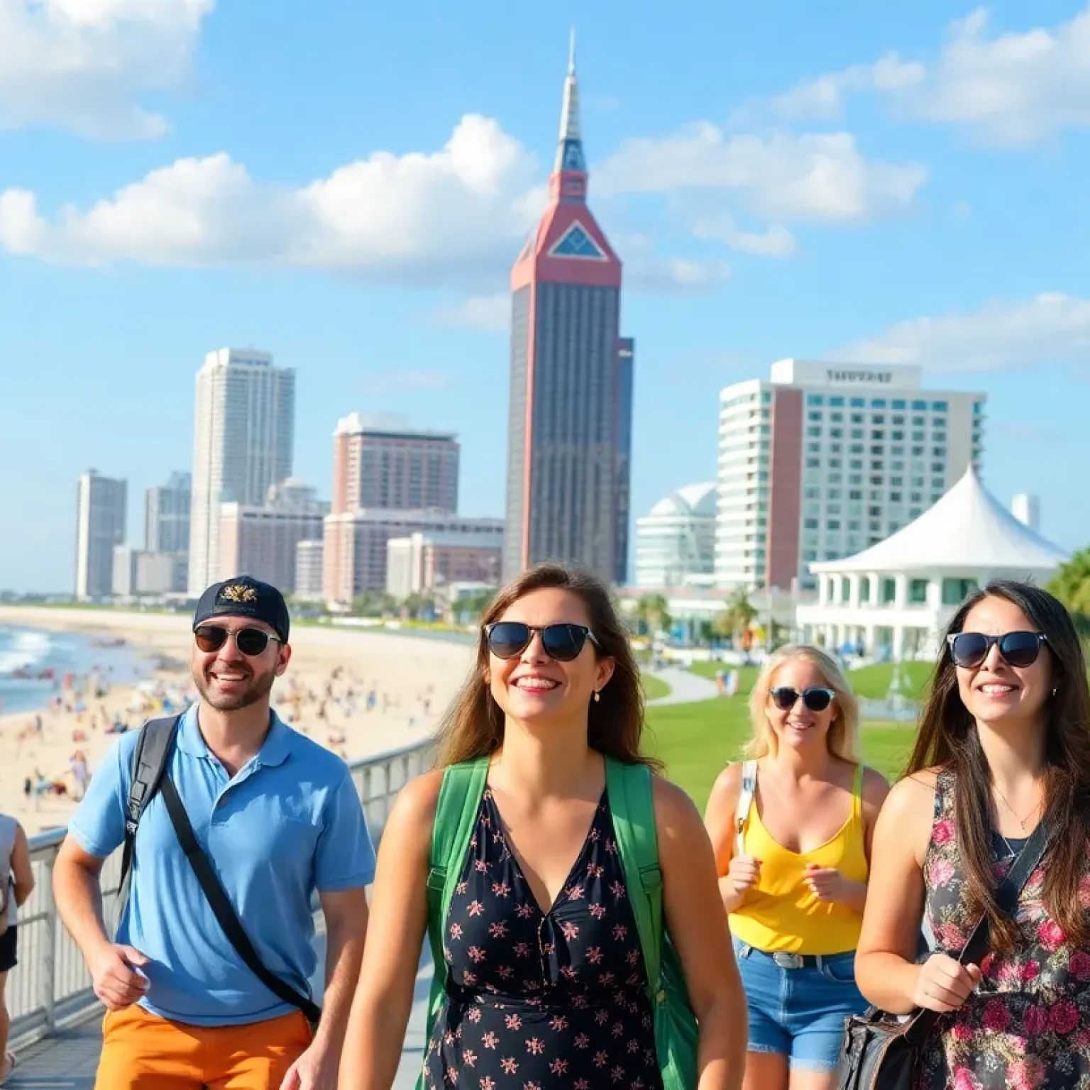 Tourists enjoying various attractions in Jacksonville