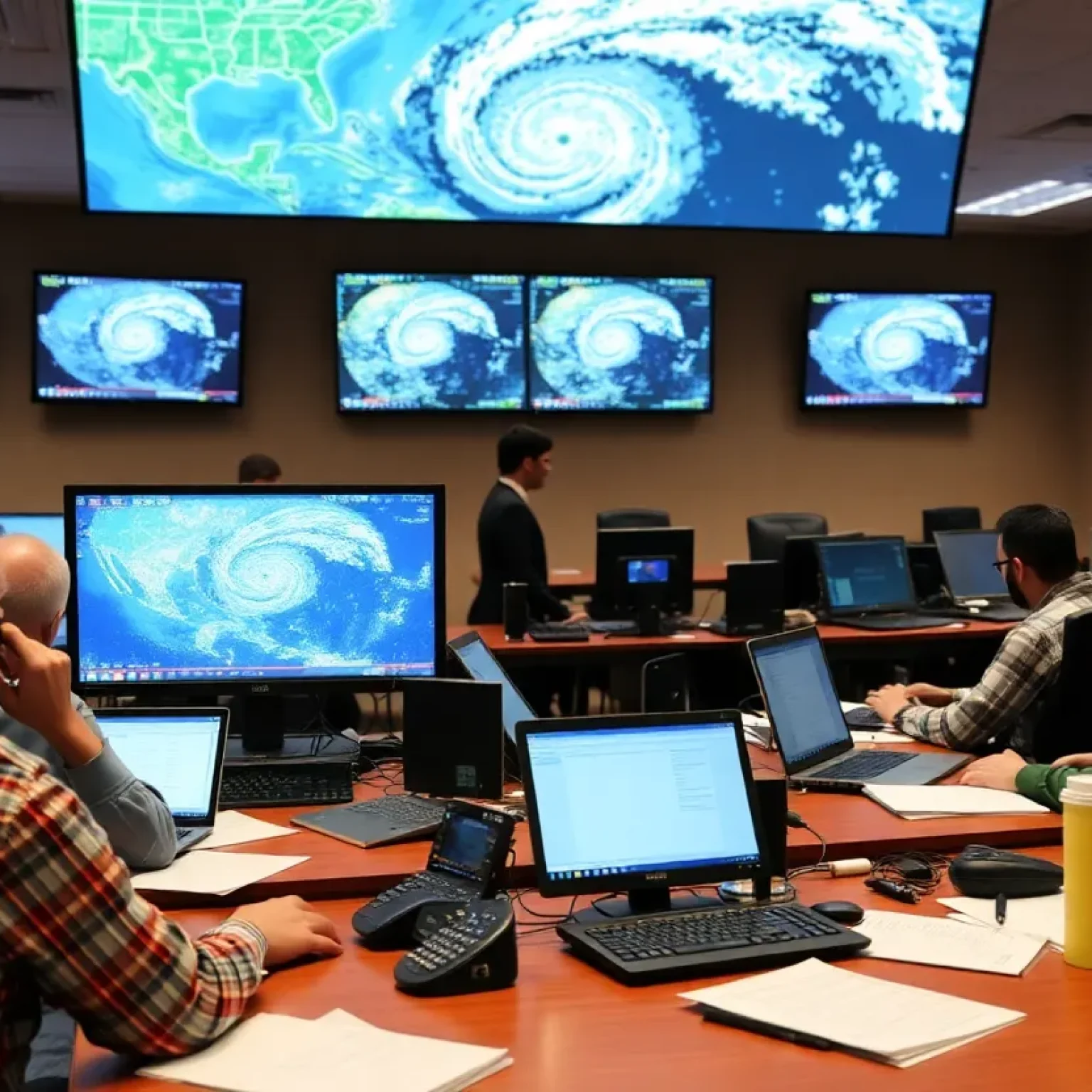 Emergency operations center preparing for Hurricane Milton