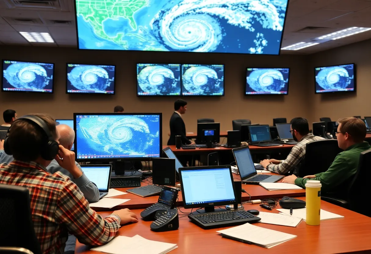 Emergency operations center preparing for Hurricane Milton