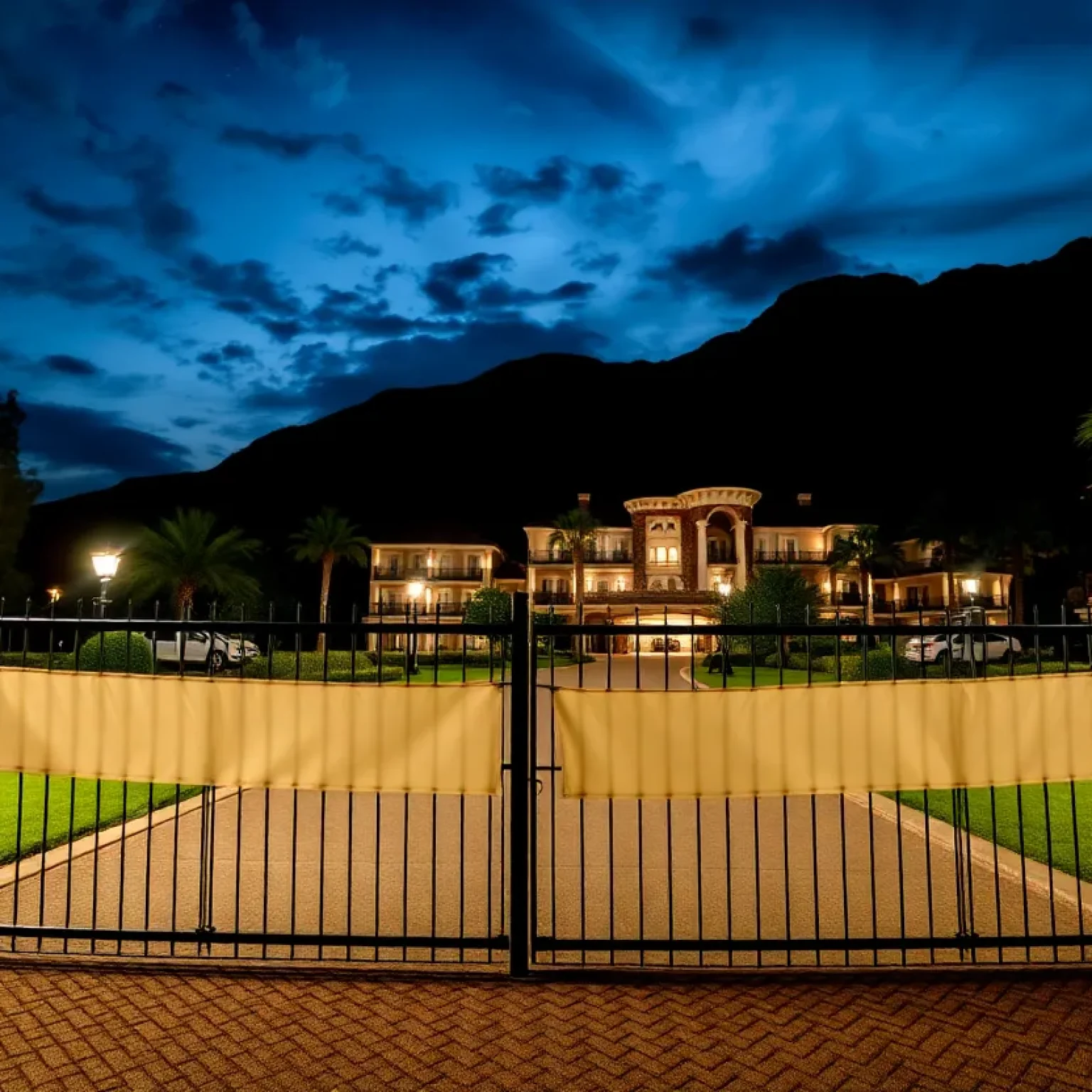 Security perimeter at Mar-a-Lago resort