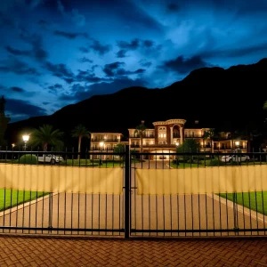 Security perimeter at Mar-a-Lago resort