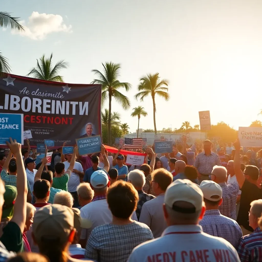 Crowd at a campaign rally in Florida