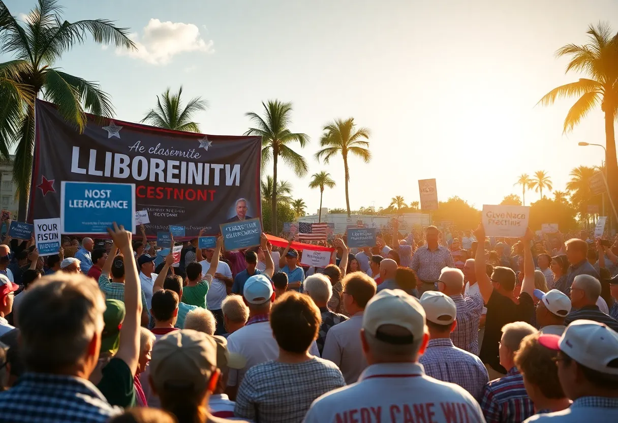Crowd at a campaign rally in Florida