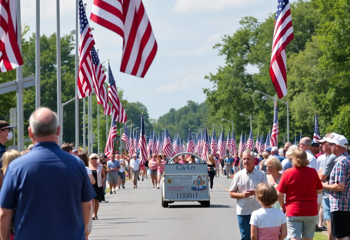 Community members honoring fallen heroes during Memorial Day events in Florida