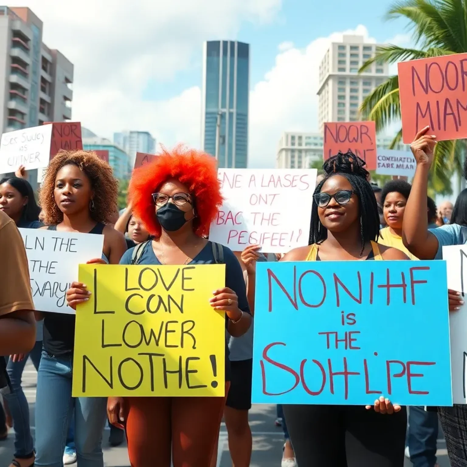 Activists rallying in North Miami against TPS termination for Haitians