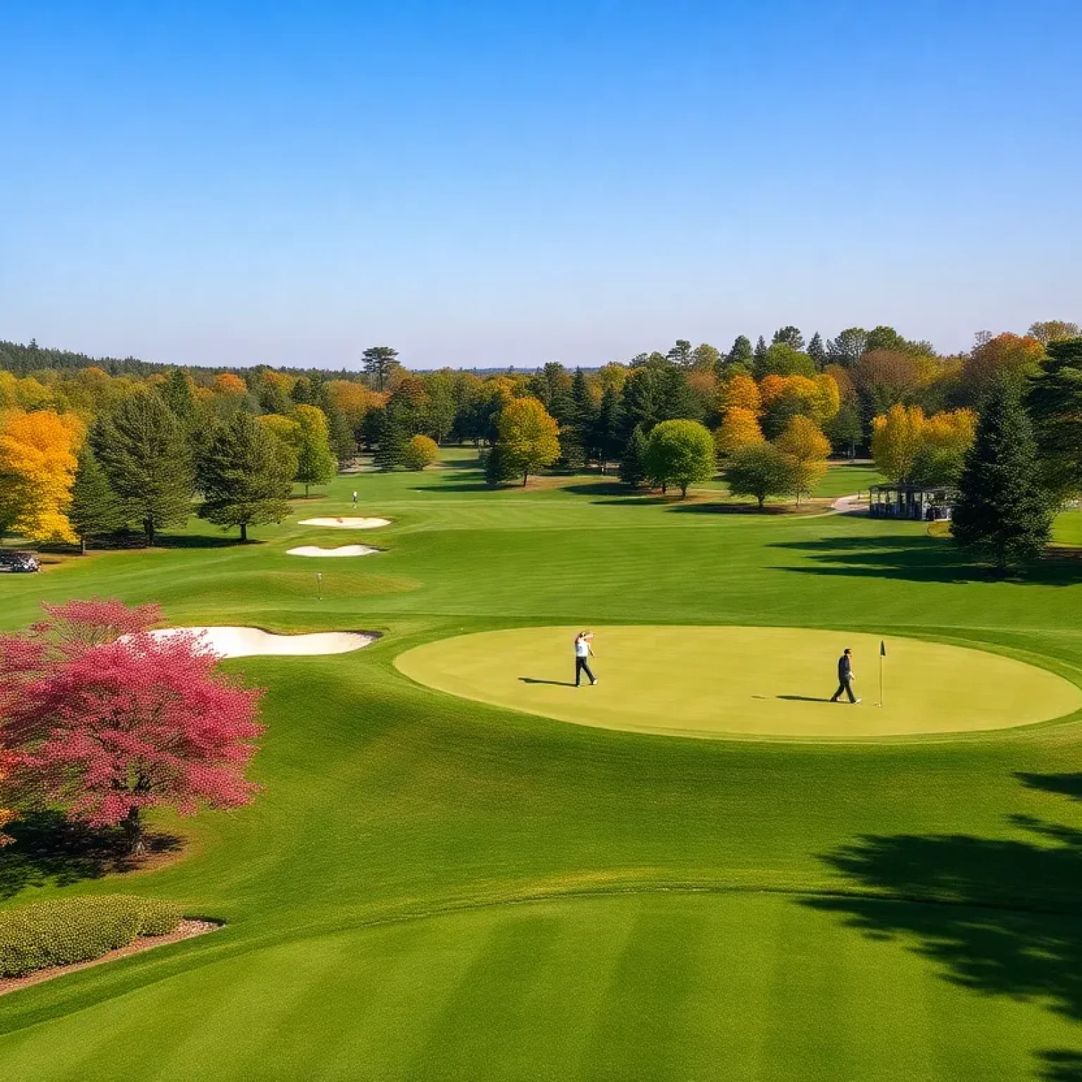 Golfers competing at the Northeast Amateur at Wannamoisett Country Club.