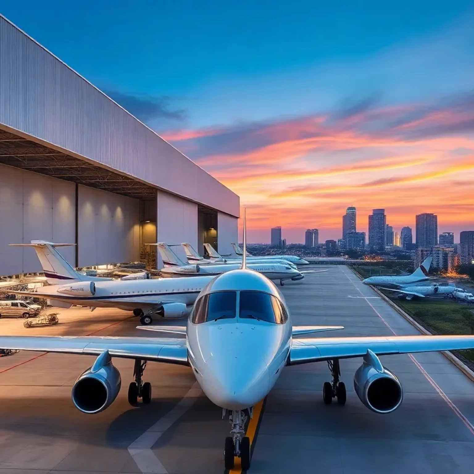 Aerial view of Otto Aviation’s new jet production facility in Jacksonville, Florida.