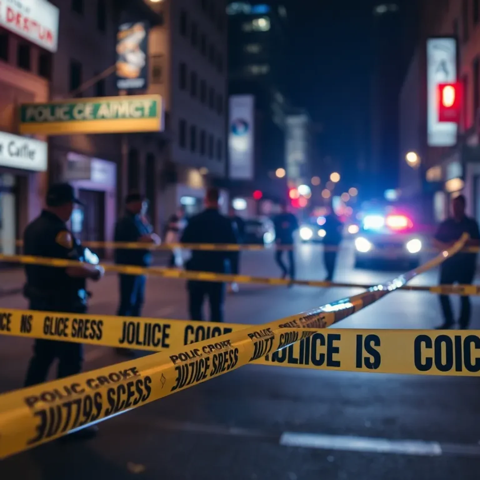 Police investigate a crime scene in Florida City