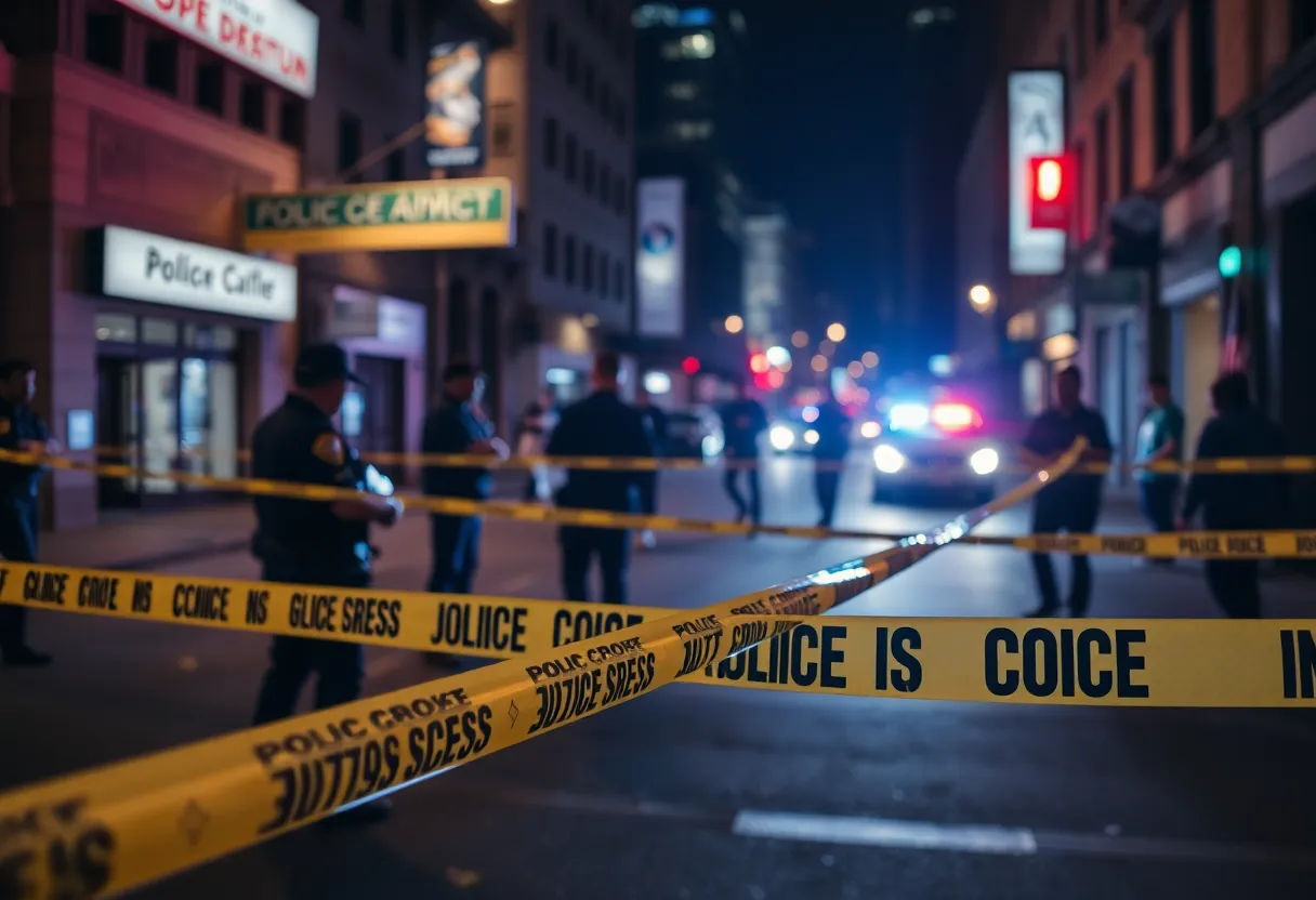 Police investigate a crime scene in Florida City