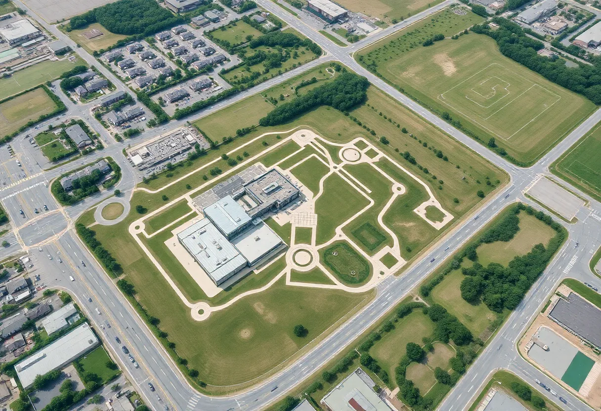 Aerial view of potential jail site in Jacksonville