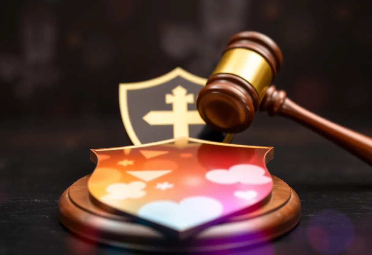 Symbolic image representing justice and protection against sexual crimes.