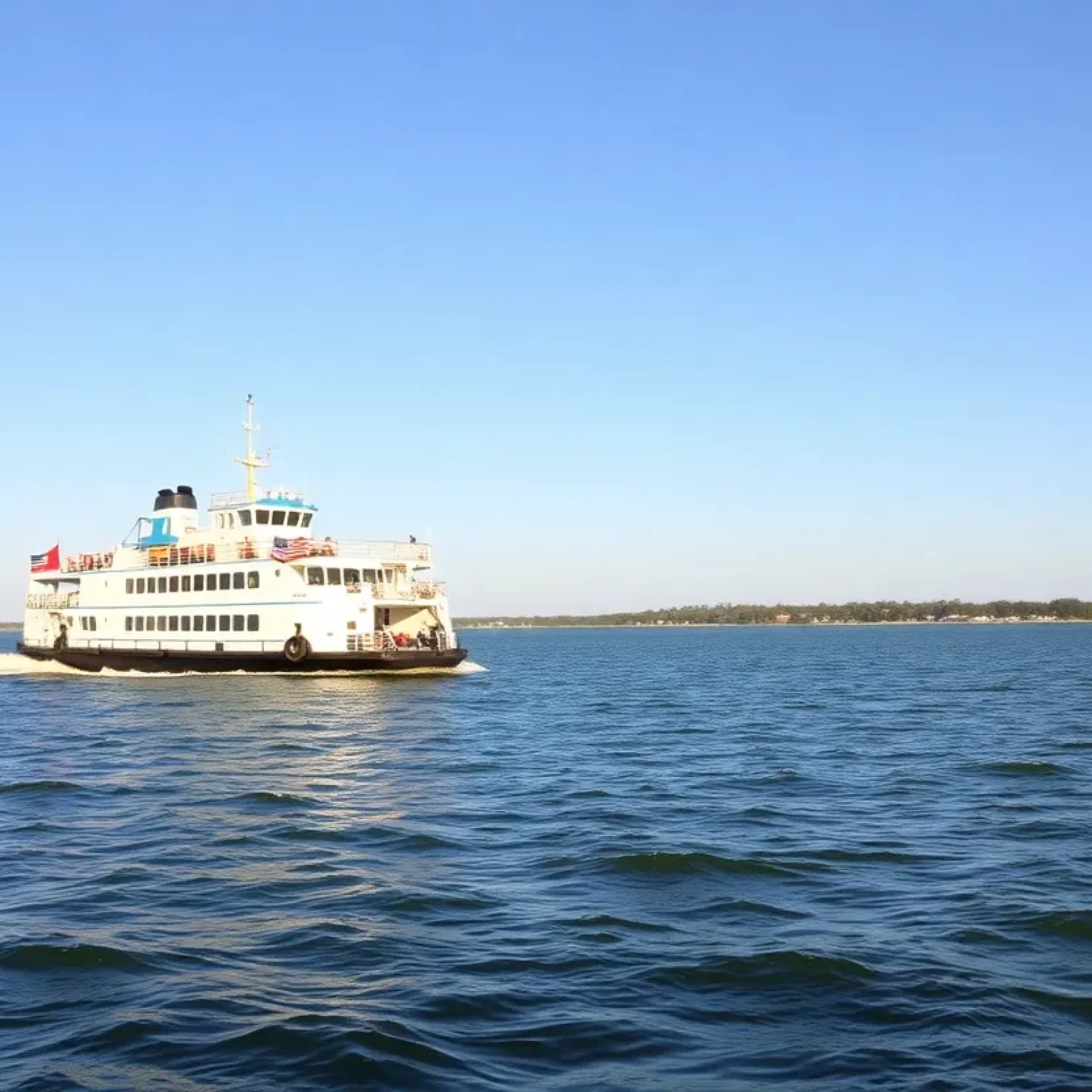 The St. Johns River Ferry operating in Jacksonville between Mayport and Fort George Island.