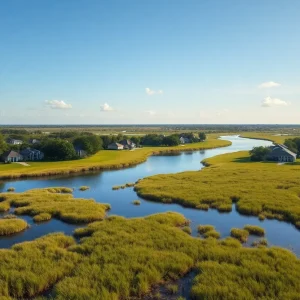Rendering of Tocoi River Estates with green spaces and wetlands