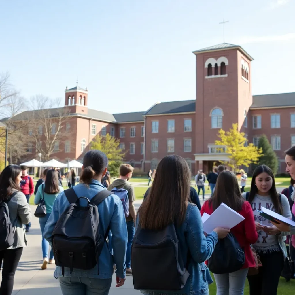 Students engaging in Christian activities at UNF