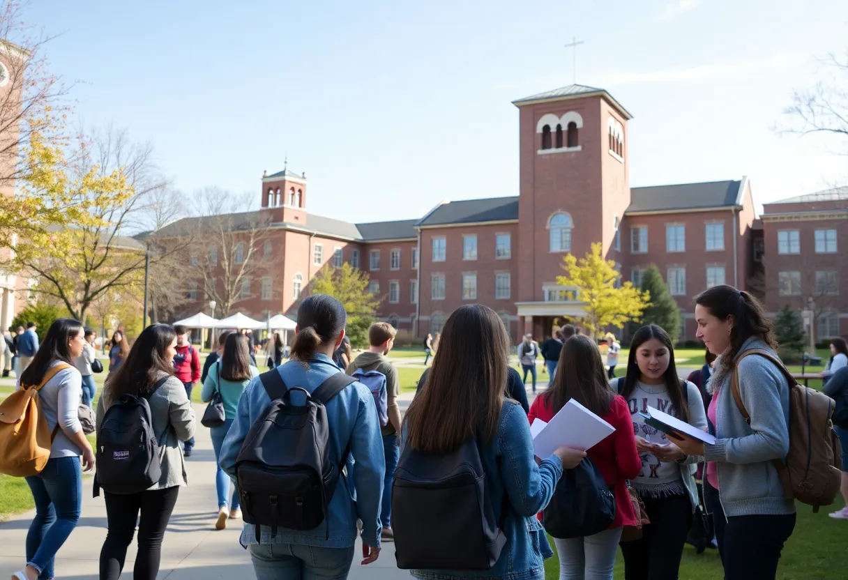 Students engaging in Christian activities at UNF