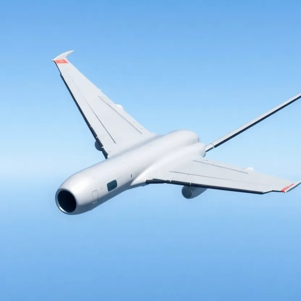 P-8A aircraft soaring through the sky