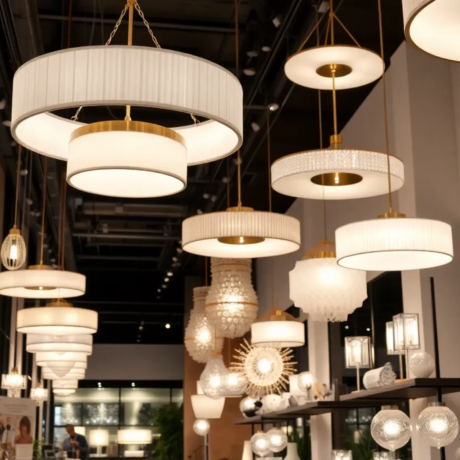 Interior of Visual Comfort showroom featuring designer lighting