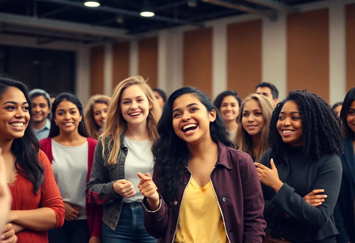 Group of aspiring actors auditioning for casting opportunities