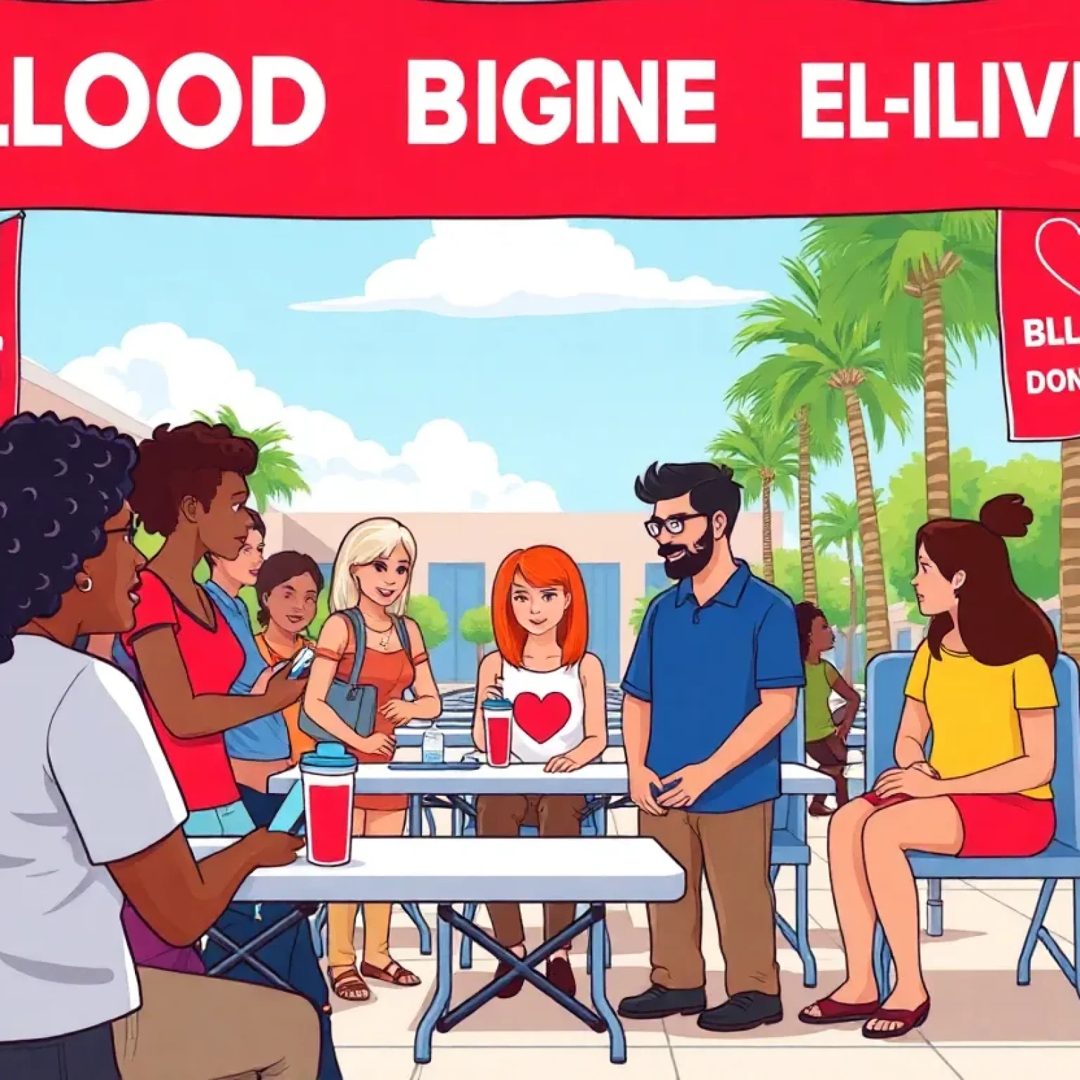 Community blood donation event in Jacksonville, Florida