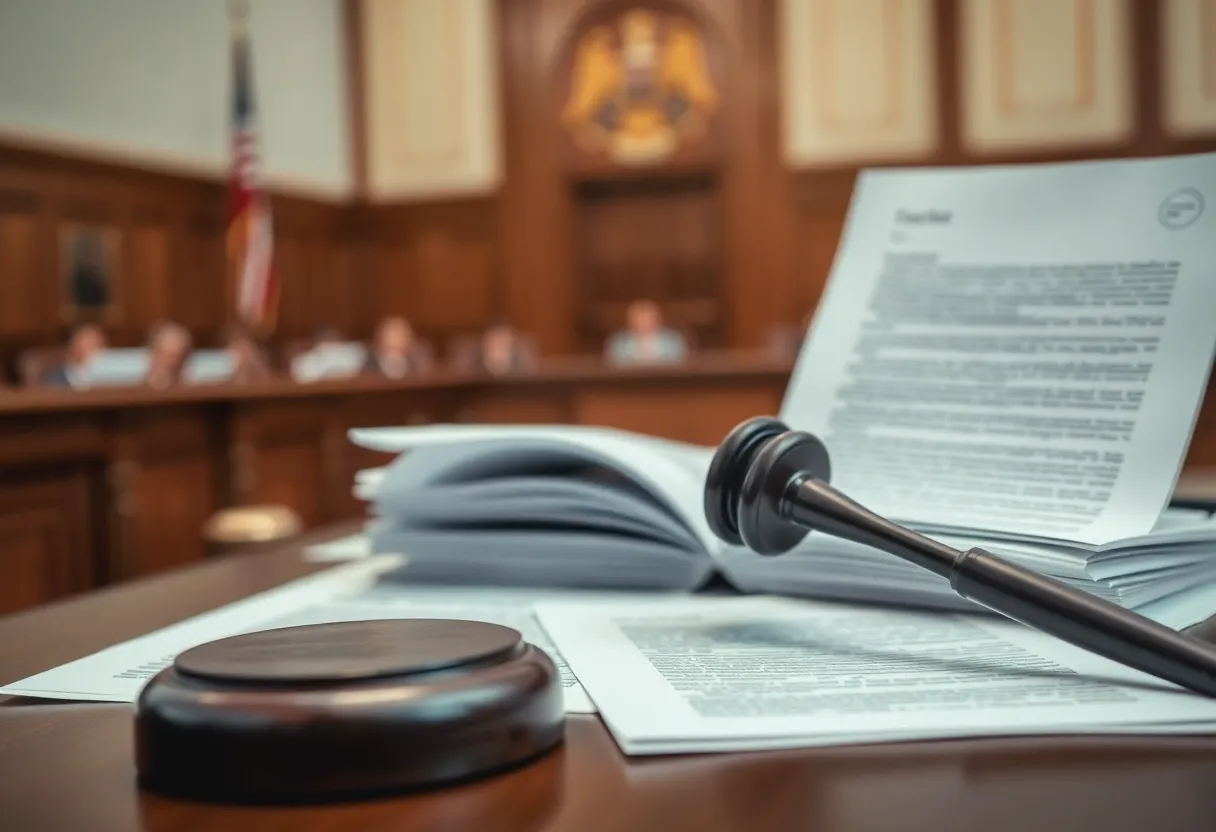 Courtroom Legal Scene