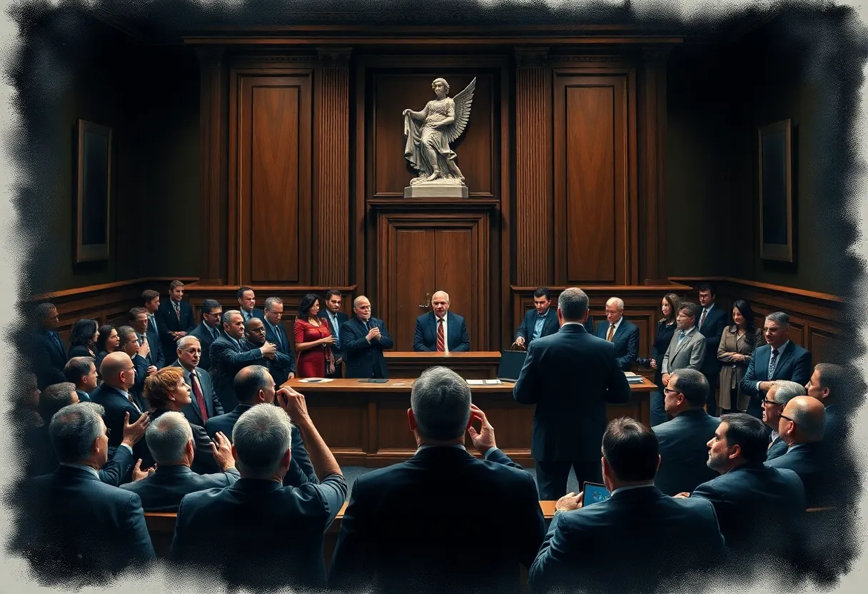 Tense courtroom atmosphere during the Ksoo murder trial