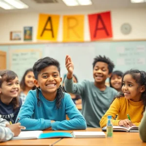 Students celebrating academic achievement in Duval County Public Schools.