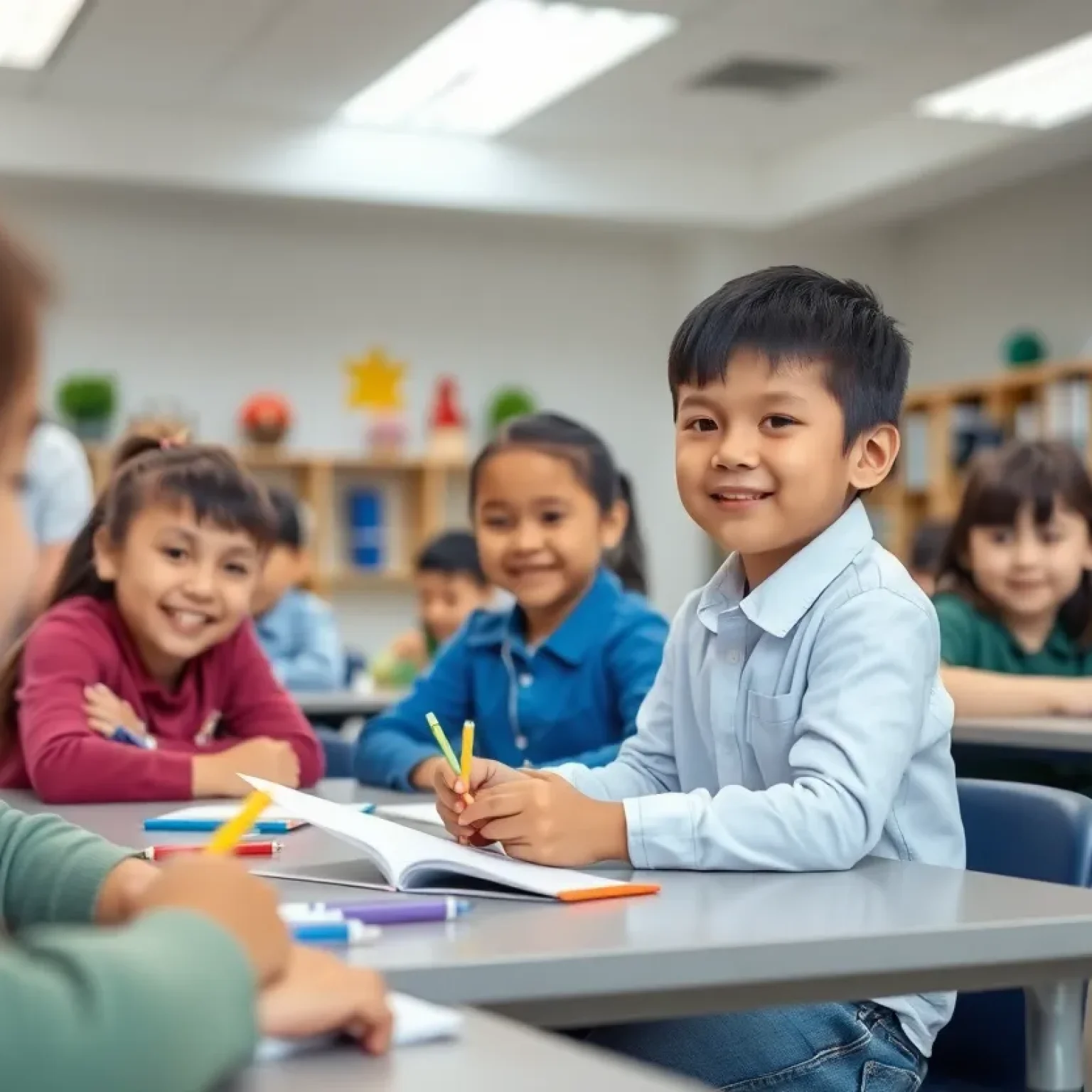 Students in a modern classroom environment under the Duval Reimagine initiative