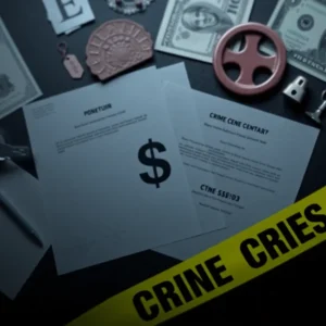 Illustration depicting financial fraud concepts