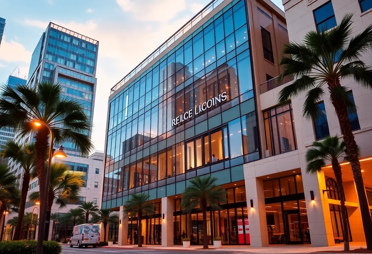 Office building in downtown Jacksonville representing commercial real estate.