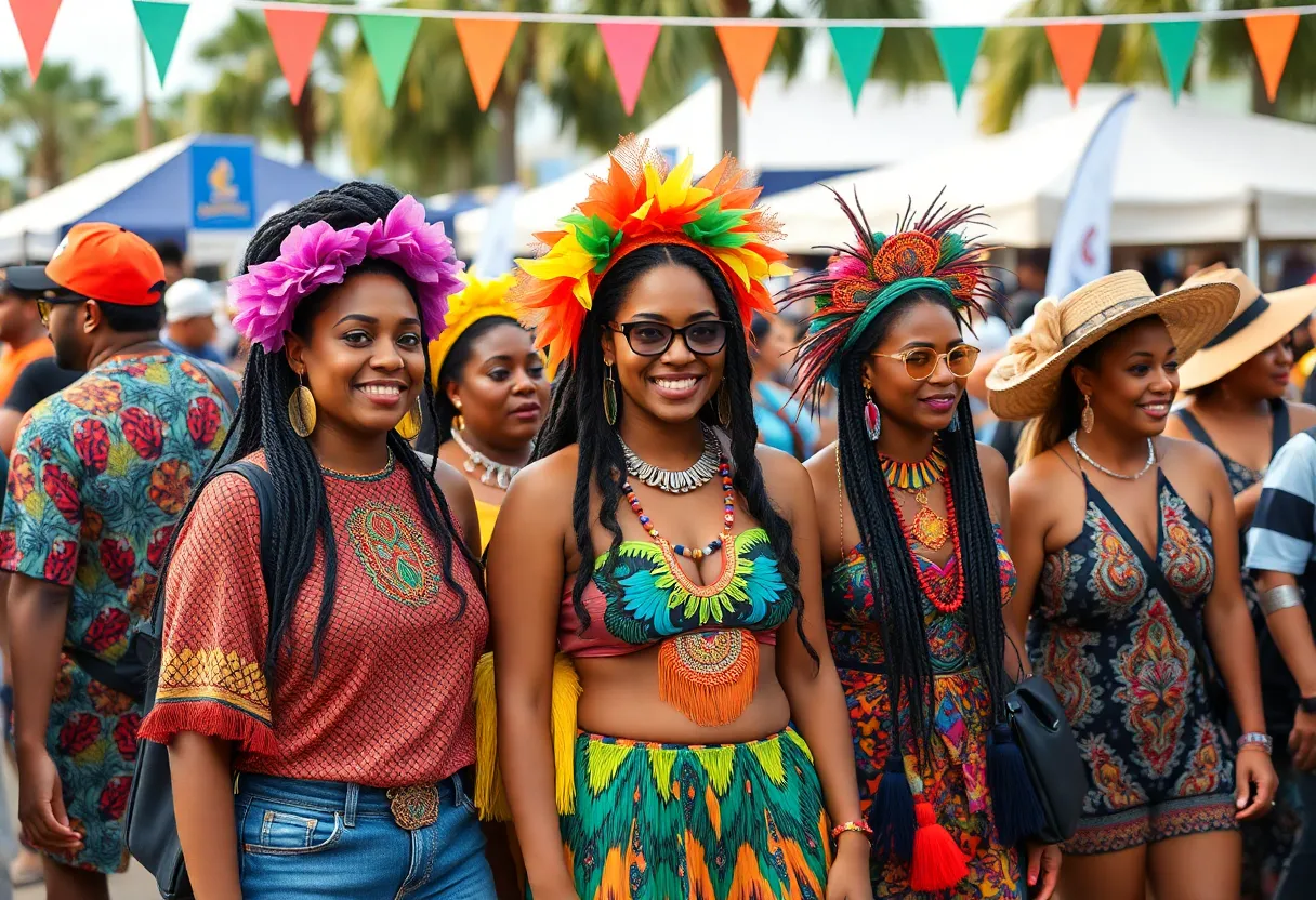 Residents celebrating local culture in Jacksonville, Florida