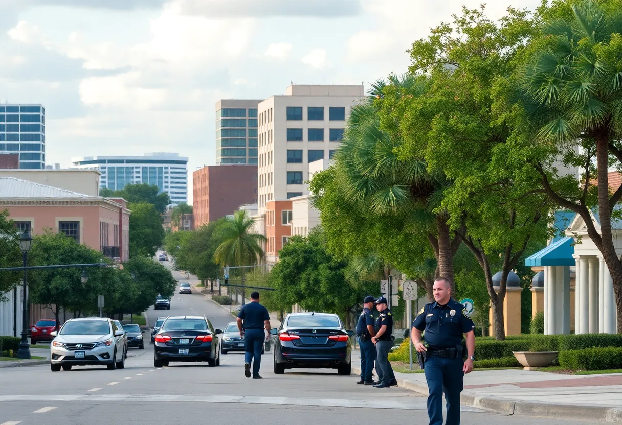 Community engaging with law enforcement in Jacksonville