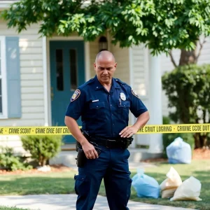 Police officers at a drug bust scene in Jacksonville