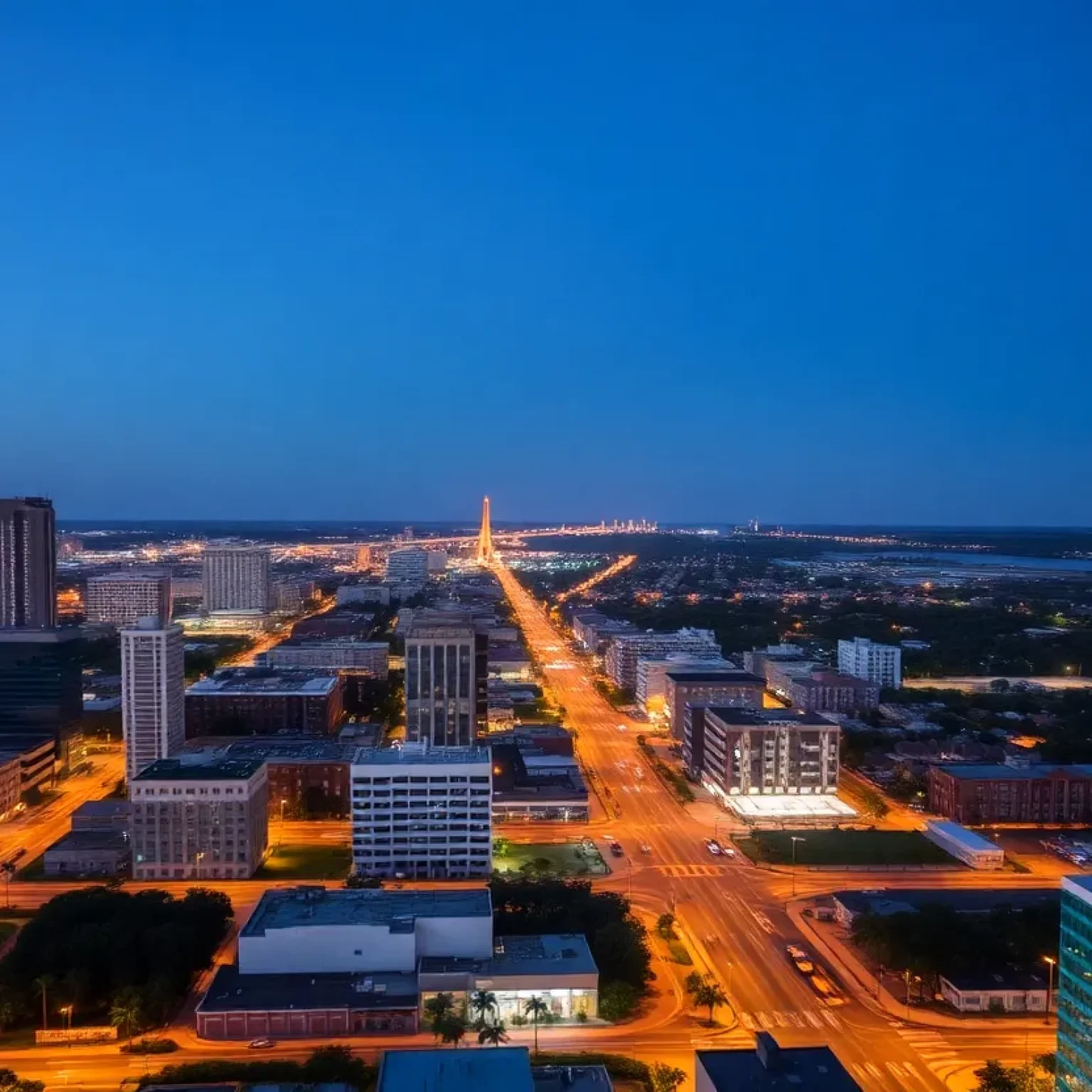 Cityscape of Jacksonville, Florida, highlighting its urban landscape and low entertainment options.