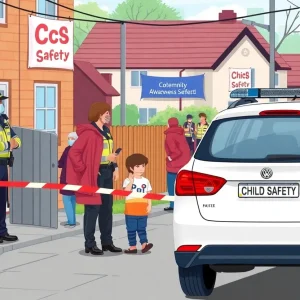 Police investigating a scene in Jacksonville for child safety