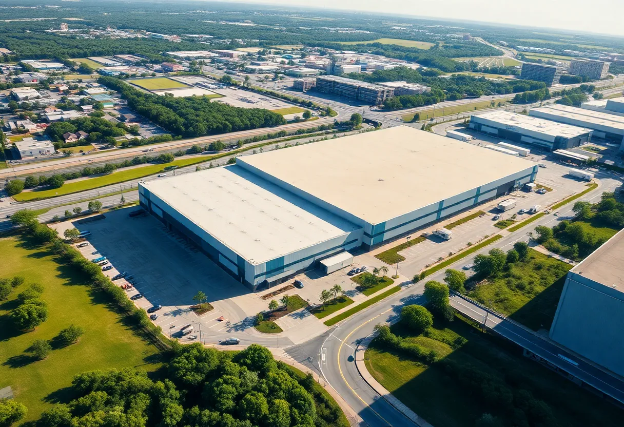 Rendering of the future food distribution warehouse for Project Moana in Jacksonville