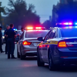 Police officers at a traffic stop in Jacksonville