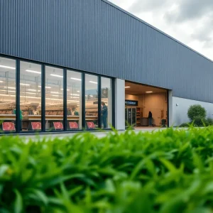 Exterior view of the new meat processing facility in Jacksonville