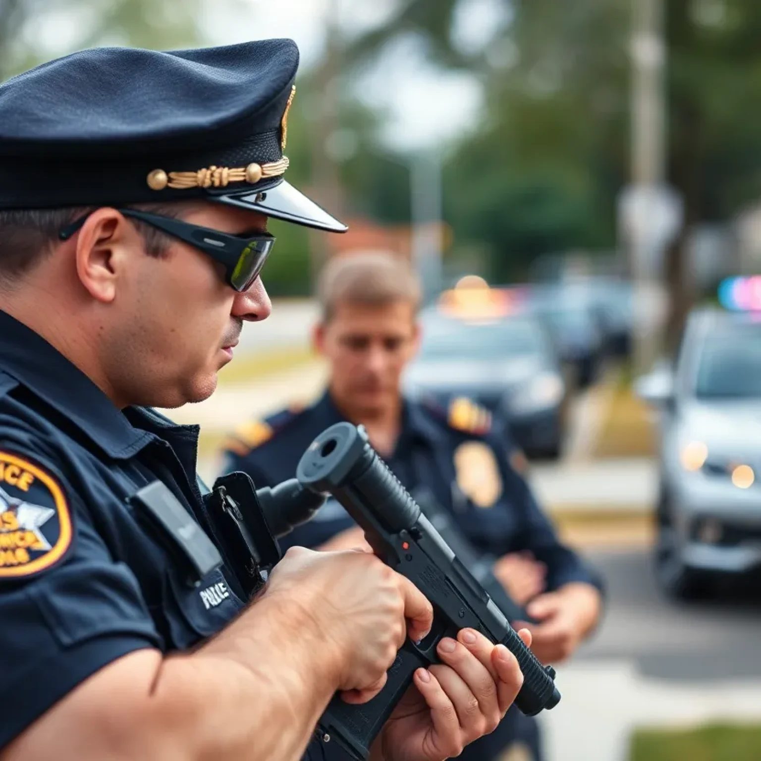 Law enforcement officers conducting a sting operation in St. Augustine