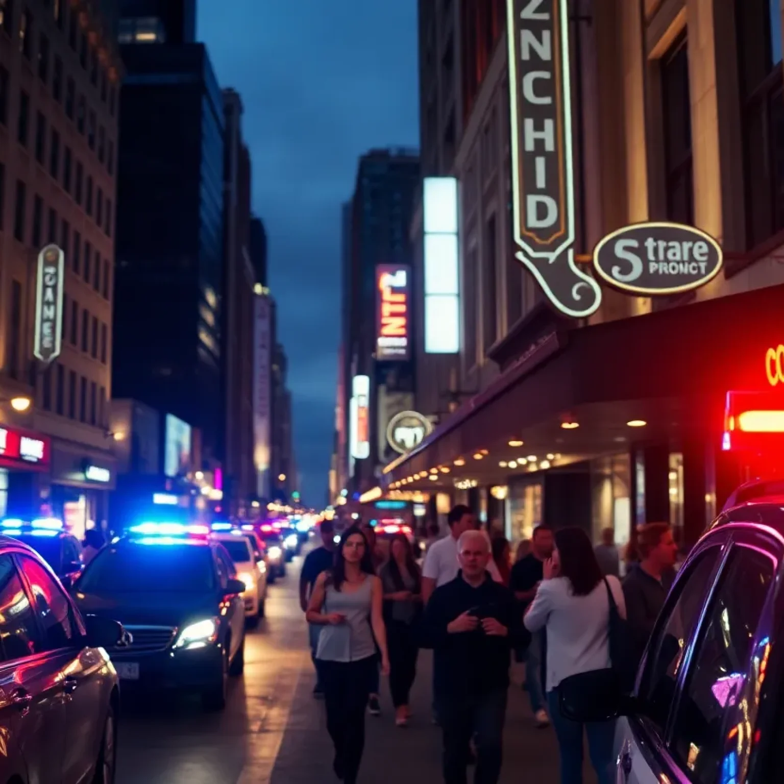 Police at a downtown incident in Orlando