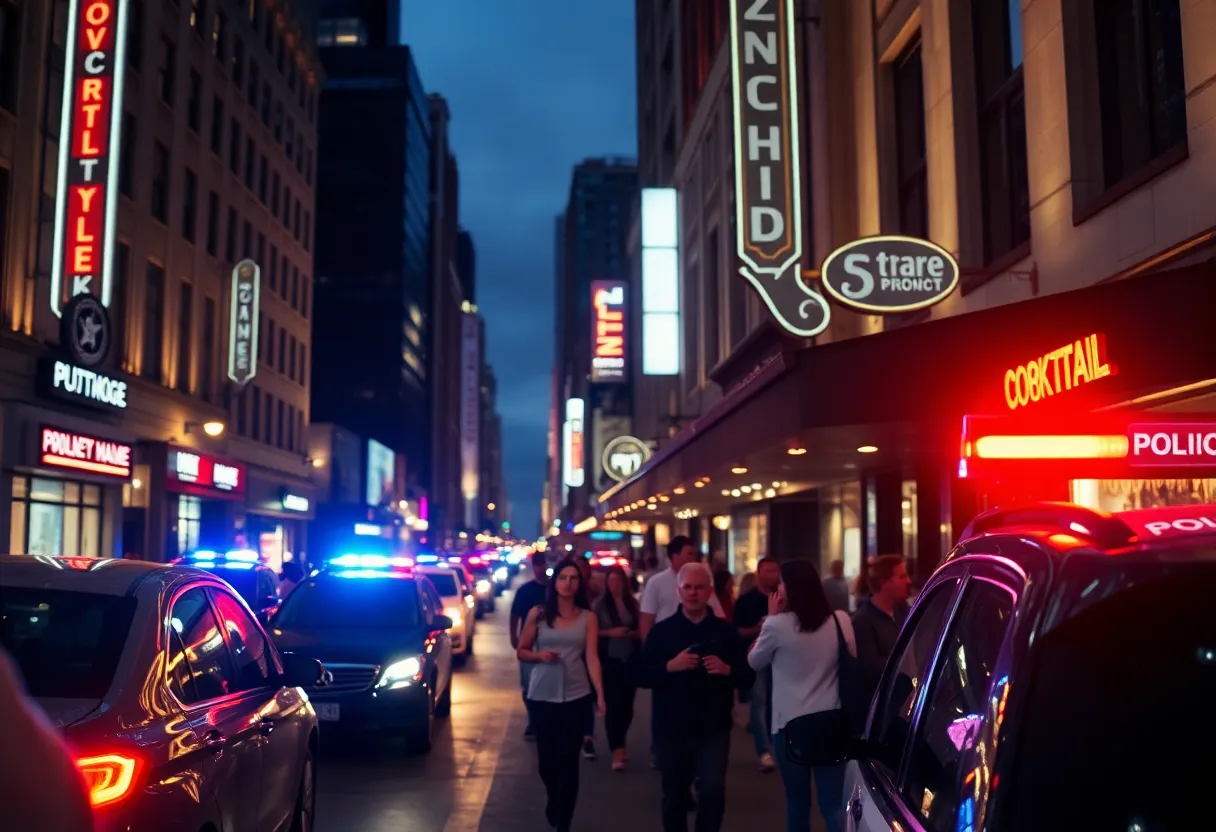 Police at a downtown incident in Orlando