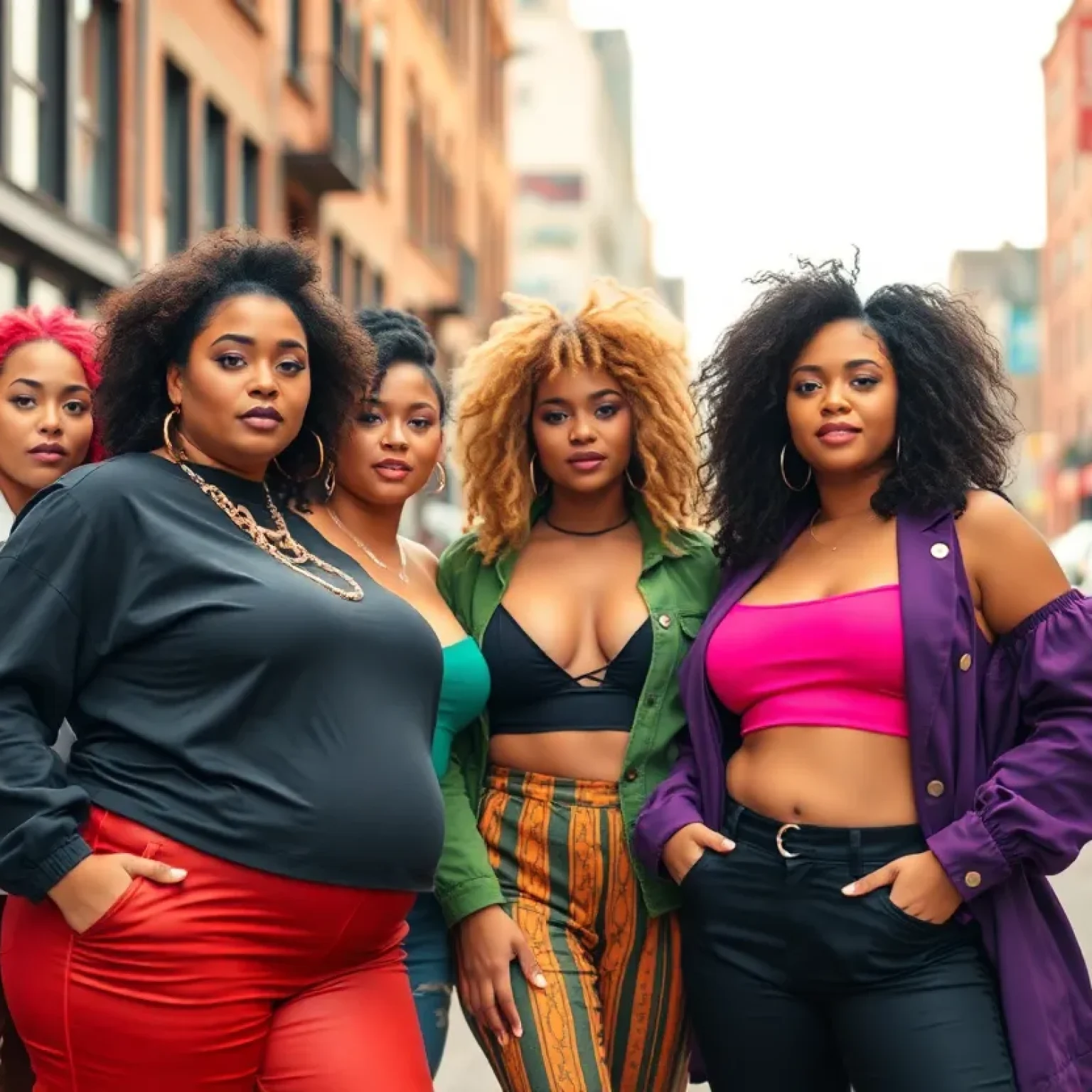Diverse models showcasing body positivity in a fashion photoshoot