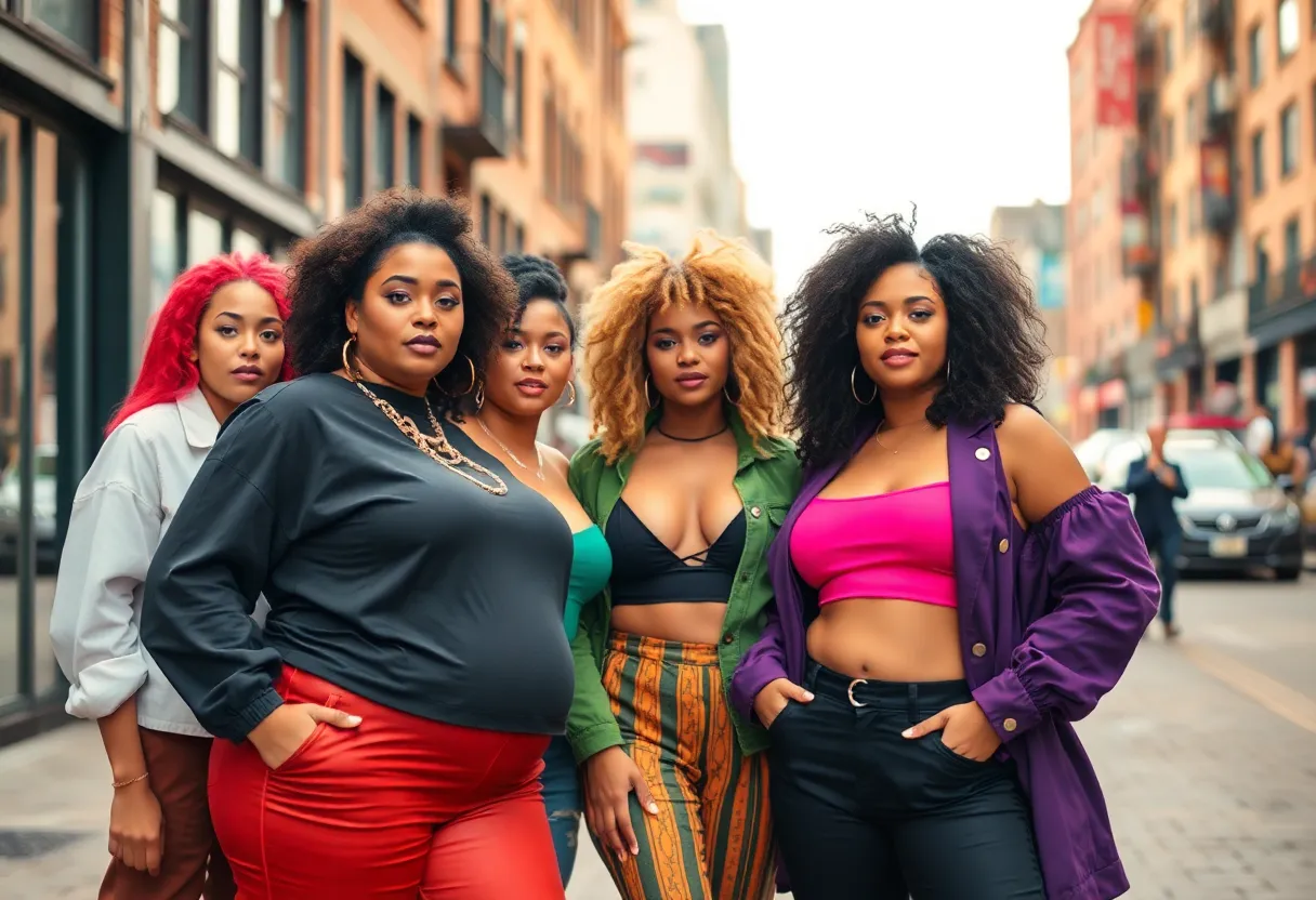 Diverse models showcasing body positivity in a fashion photoshoot